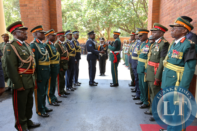 Defence Forces during the funeral service at statehouse