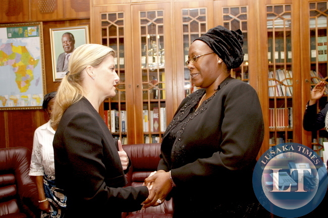 Countess of Wessex, Sophie during her visit to First Lady Dr Christine Kaseba at State House on November 10,2014 -Picture by THOMAS NSAMA Countess of Wessex, Sophie during her visit to First Lady Dr Christine Kaseba at State House on November 10,2014 -Picture by THOMAS NSAMA