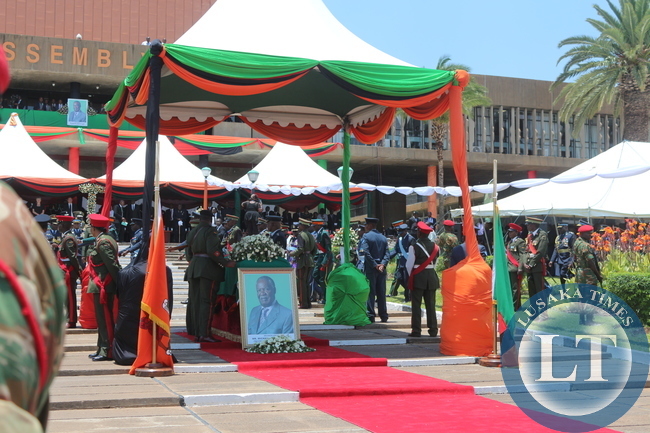 The Casket at the National Assembly grounds