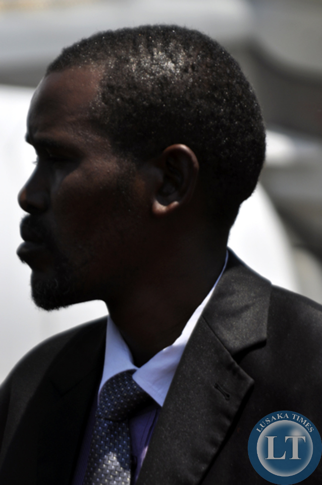 PF cadre Judge Ngoma, probably pondering his future after Sata's death. He was captured in a solemn mood at the Kenneth Kaunda International Airport