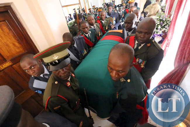 President Sata's body enters Statehouse