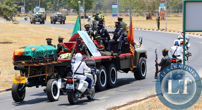 President Sata Body Being driven From airport to Mulungushi hall in Lusaka