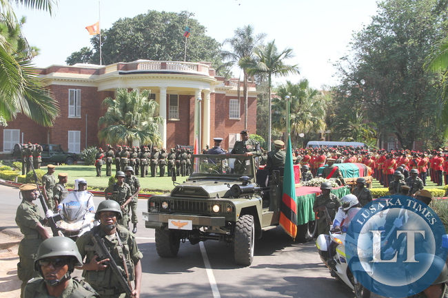 President Sata Casket leaves State House