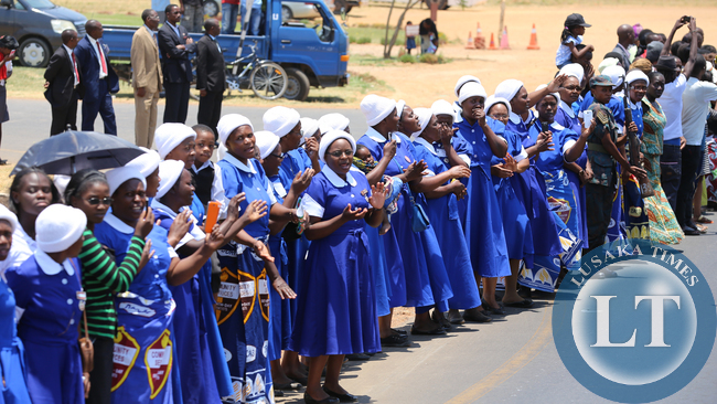 Line up on Airport Road