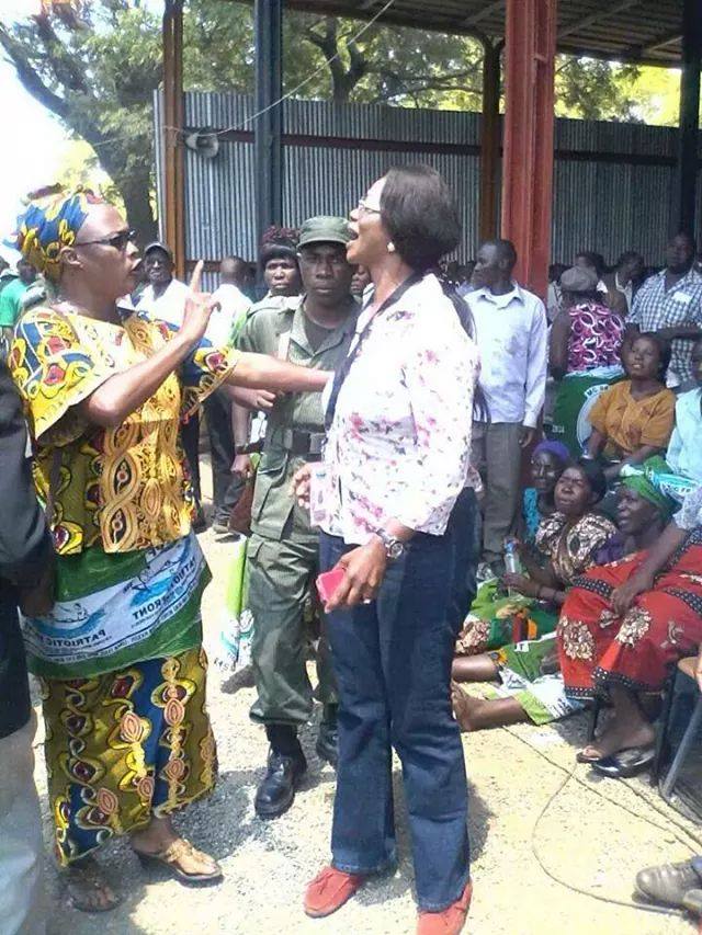 Former Munali MP Mumbi Phiri and PF Chairperson for Elections Sylvia Masebo in angry verbal exchange