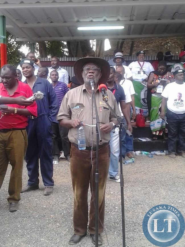 Fackson Shamenda addressing the delegates