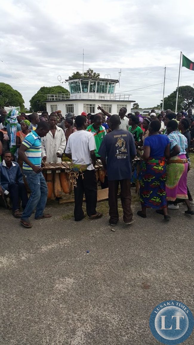 PF supporters waiting for Edgar Lungu