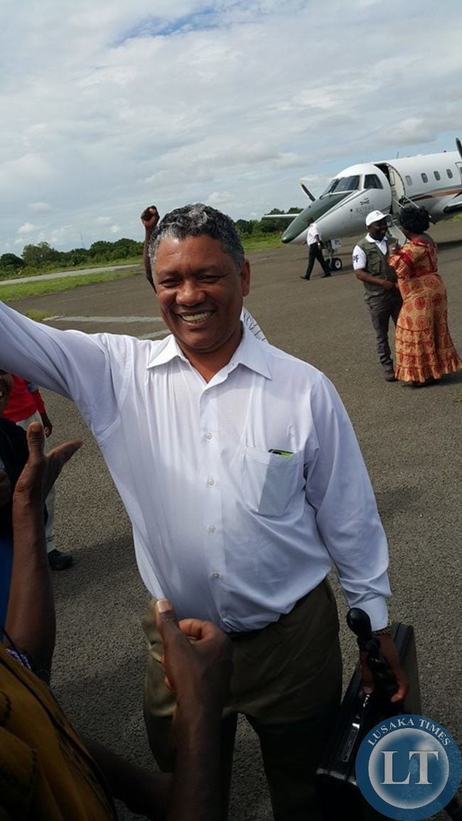 Given Lubinda on the campaign on arrival in Mongu