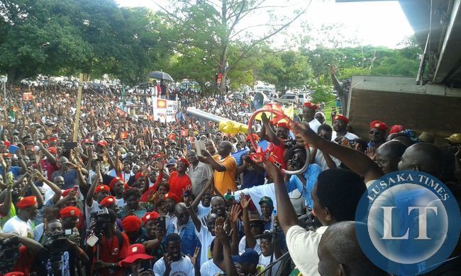 Crowd at UPND Kitwe Rally