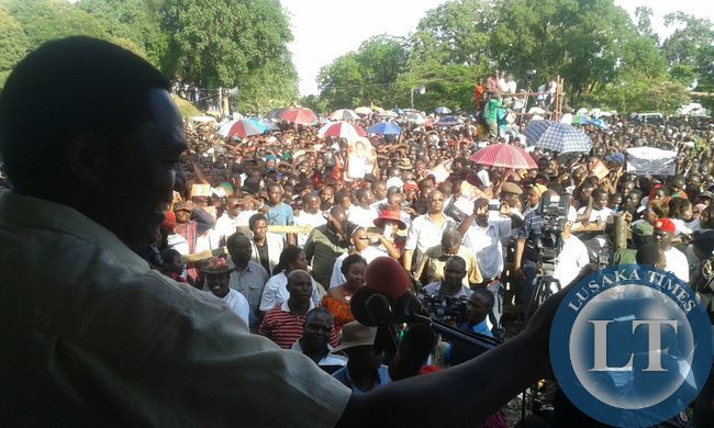 Crowd at UPND Kitwe Rally