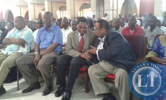 HH's entourage attending a church service at Kasama Cathedral with GBM in attendance