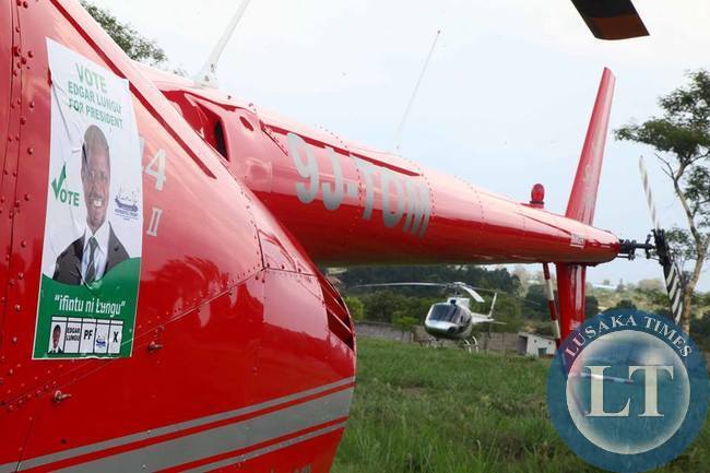 Choppers used by Edgar Lungu team