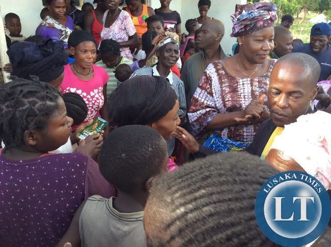 Edith Nawakwi talking to people