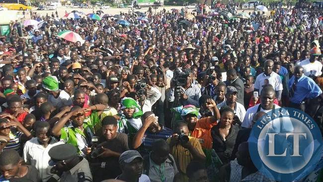 Part of the Crowd in Mongu addressed by Edgar Lungu