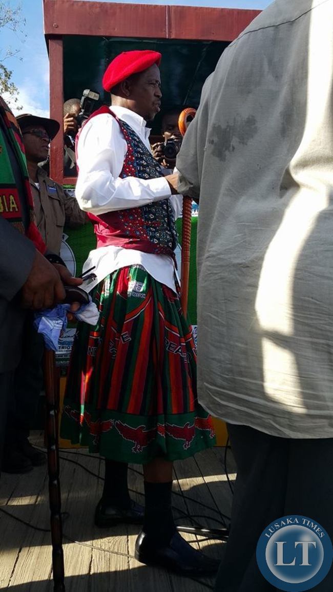 Edgar Lungu at the rally
