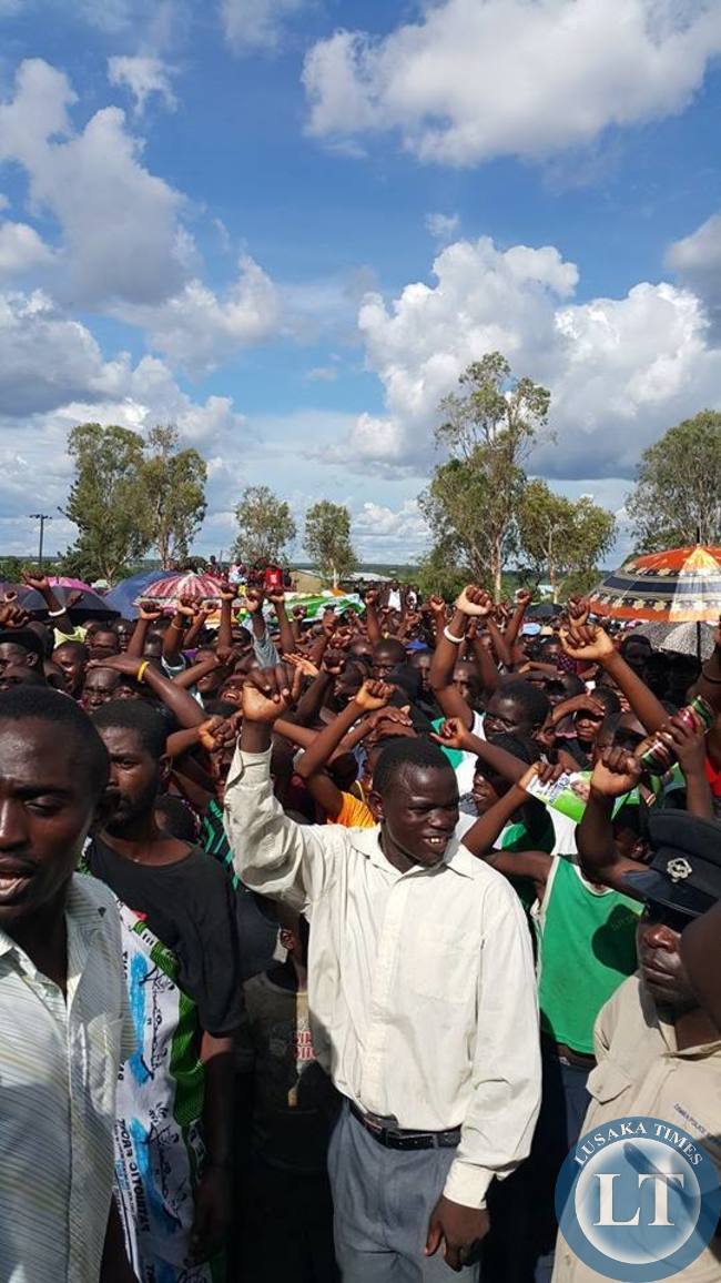 Part of the Crowd in Mongu addressed by Edgar Lungu