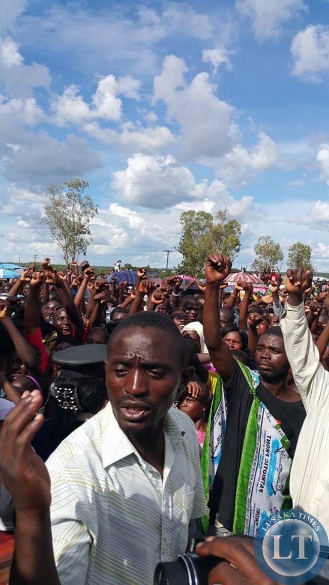 Part of the Crowd in Mongu addressed by Edgar Lungu