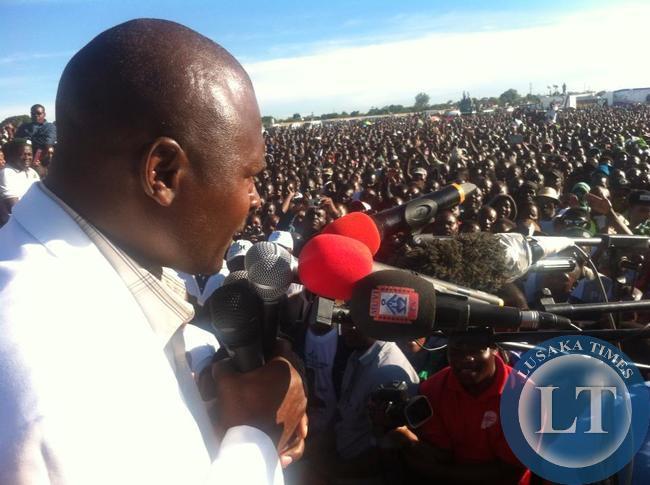 Father Bwalya at the rally