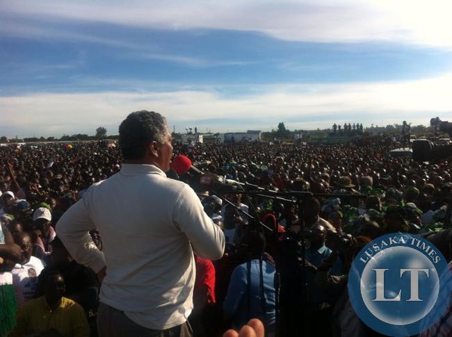 Given Lubinda at the rally