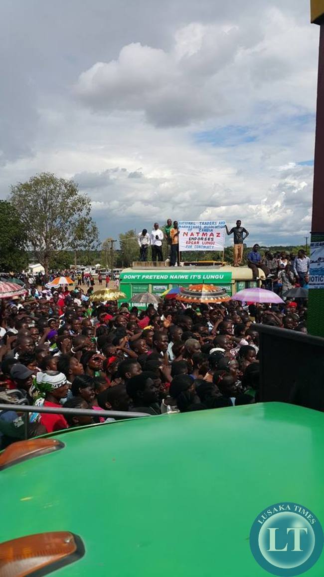 Part of the Crowd in Mongu addressed by Edgar Lungu