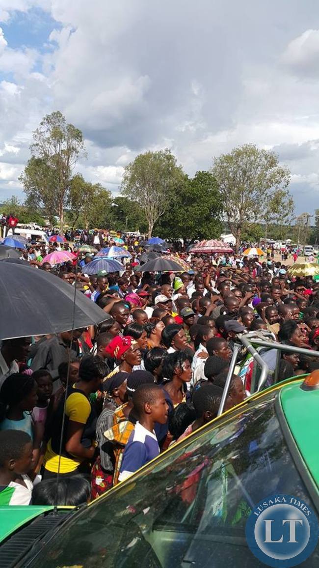 Part of the Crowd in Mongu addressed by Edgar Lungu