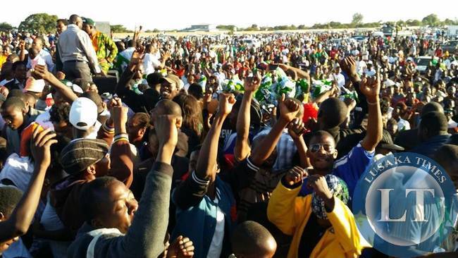 The crowd at PF Mandevu Rally