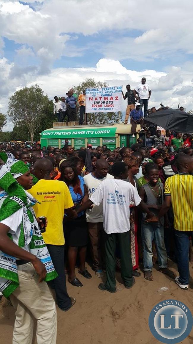 Part of the Crowd in Mongu addressed by Edgar Lungu
