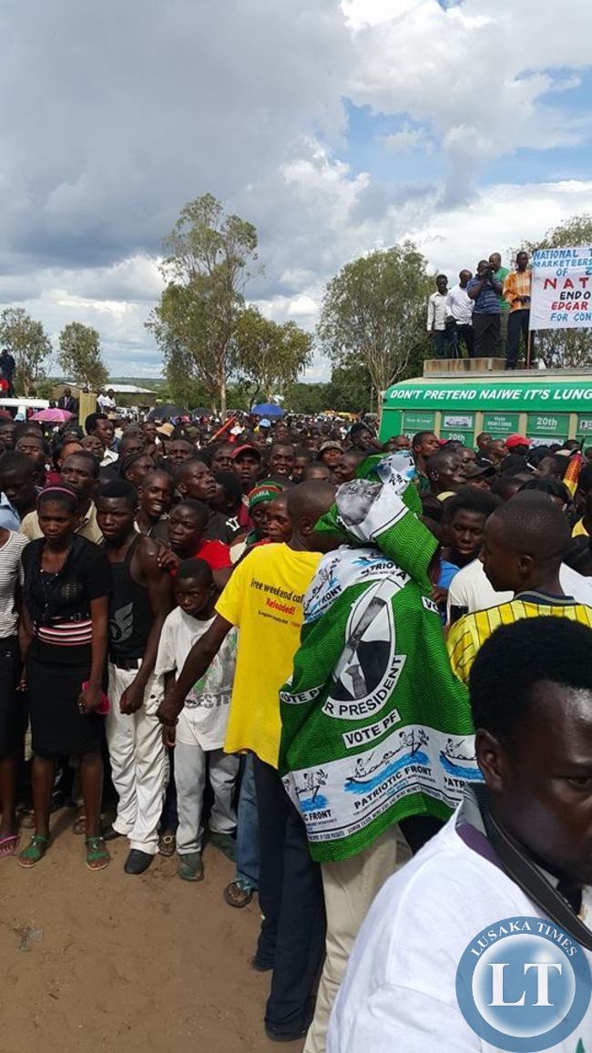 Part of the Crowd in Mongu addressed by Edgar Lungu