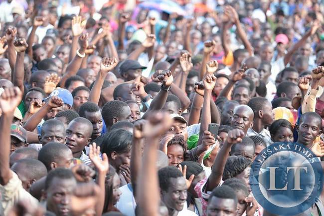 Part of the Crowd in Mongu addressed by Edgar Lungu