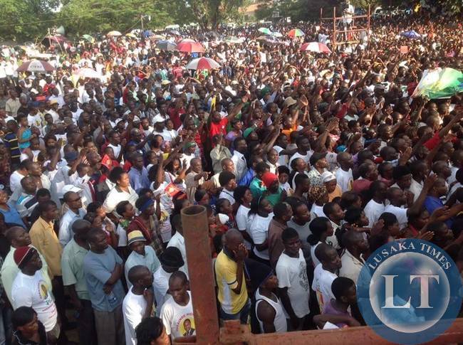 Crowd at UPND Kitwe Rally