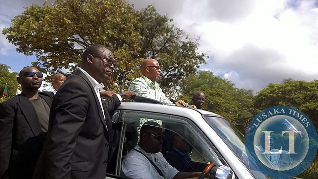 Dr Mumba on the way to the rally