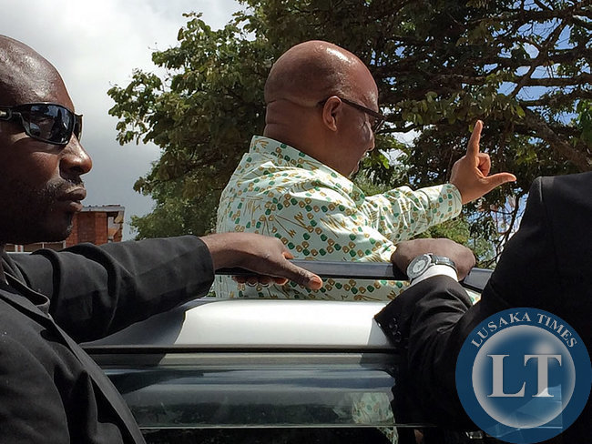 Dr Mumba on the way to the rally