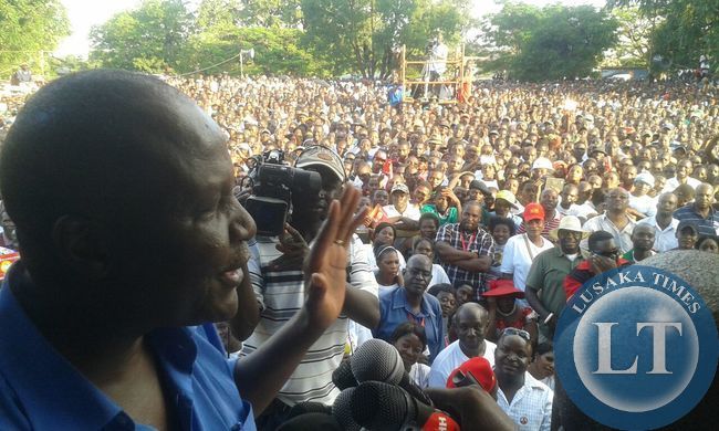 Felix Mutati at UPND Kitwe Rally