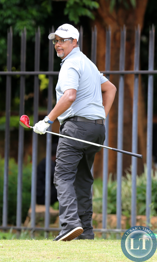 Clive Shamwana at Statehouse during the Golf Tournment for Children From Kasisi Home held on Sunday - Picture By Eddie Mwanaleza.