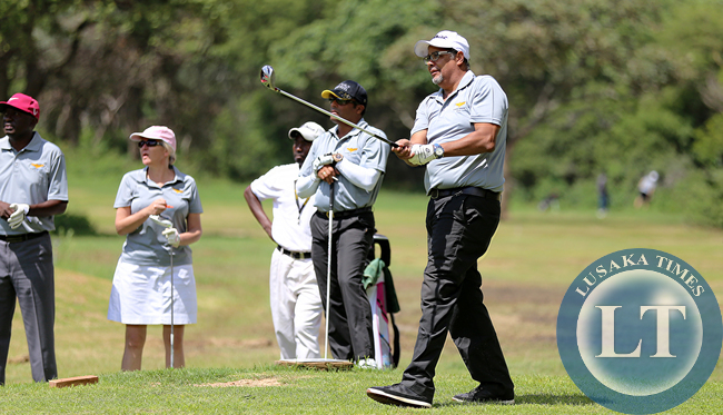 Clive Shamwana at Statehouse during the Golf Tournment for Children From Kasisi Home held on Sunday - Picture By Eddie Mwanaleza.