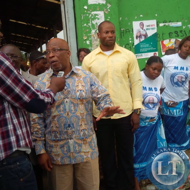 Dr Mumba speaks to Journalists on the need to address public health concerns after Marketeers complained of large heaps of uncollected garbage