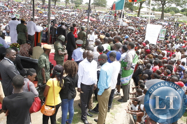 Dr Scott Addresses a rally for Edgar in Chingola