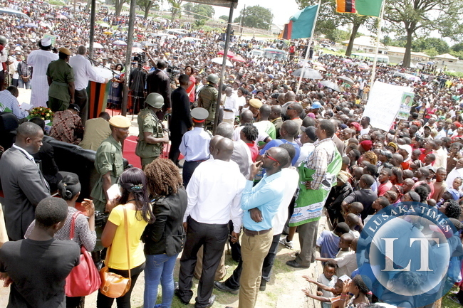 Dr Scott Addresses a rally for Edgar in Chingola