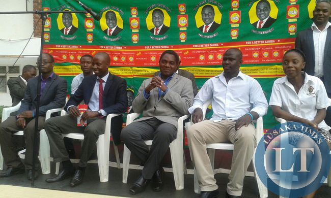 UPND leadership at Ridgeway campus