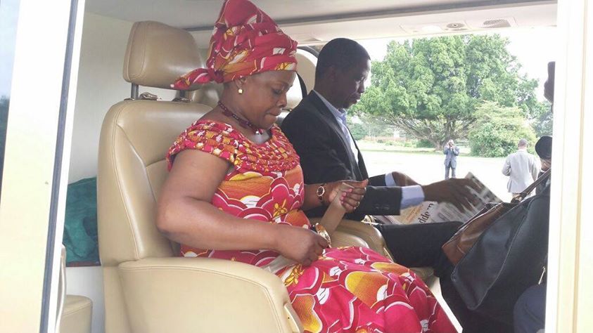 President Lungu and wife on their way to KKIA