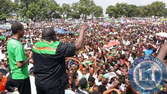 Kambwili addressing Chingola Rally