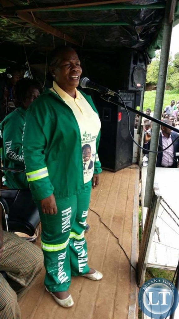 Nkandu Luo addressing the Chongwe Rally