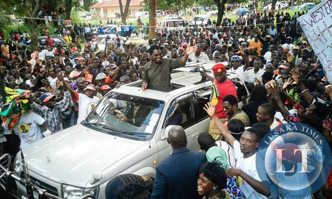 Hakainde Hichilema in Mwinilunga