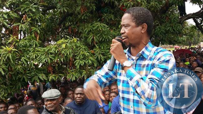 PF candidate Edgar Lungu in Luapula Province