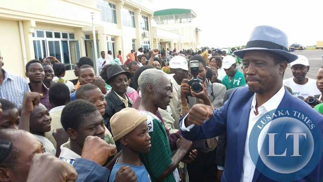 Edgar Lungu arrives in Luapula Province