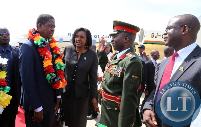 President Edgar Lungu Greets Zambian embassy officials