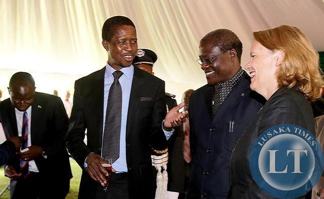 President Edgar Chagwa Lungu with Justice Minister