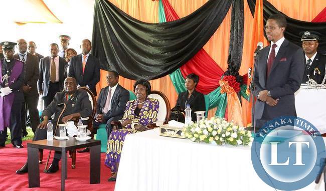 President Lungu addressing Deputy Ministers