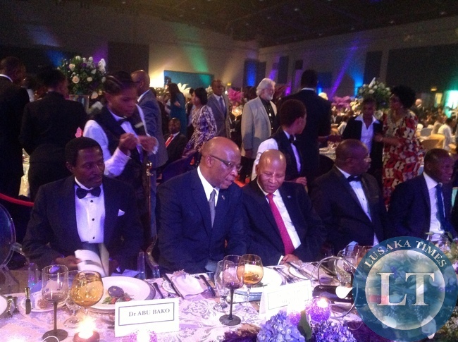 Dr Mumba chats with the Chief Justice of South Africa at the GBR Gala Dinner