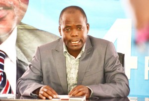 MMD-National-Youth-Secretary-Tobias-Kafumukache-addresses-journalists-at-the-party-secretariat-in-Lusaka
